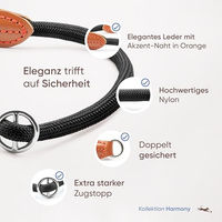 Produktbild von Freudentier Erziehungshalsband mit Zugstopp aus Nylon für Hunde Schwarz M - 1 Stk.
