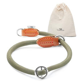 Freudentier Erziehungshalsband mit Zugstopp aus Nylon wasserabweisend Grün L – Bild 1 von 3