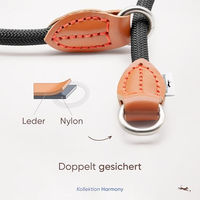 Produktbild von Freudentier Erziehungshalsband Zugstopp aus Nylon wasserabweisend Schwarz XL
