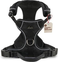 Freudentier Hundegeschirr mit Mesh-Polsterung und Griff, wasserabweisend, Schwarz, XS – Bild 1 von 8