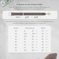 Produktbild von Freudentier Hundehalsband Amstelpark aus Leder dunkelbraun gefüttert 47-57 cm Halsumfang
