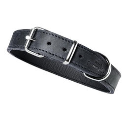 FREUDENTIER Hundehalsband aus Leder Alsterufer Kollektion für kleine bis mittelgroße Hunde Midnight 43,5-55cm – Bild 1 von 5