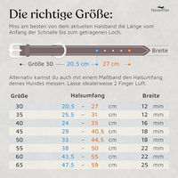 Produktbild von FREUDENTIER Hundehalsband aus LWG Gold-zertifiziertem Leder Alsterufer Kollektion Midnight 38-50cm