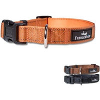 Produktbild von Freudentier Hundehalsband Clyde Kollektion Orange XS aus Nylon wasserabweisend und reflektierend