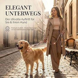 Freudentier Hundehalsband und Hundeleine Set Classic Kollektion mit 2m Führleine Größe S - 2 m – Bild 1 von 5