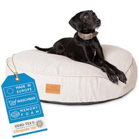 Produktbild von Freudentier Hundekissen XXL rund aus Bouclé in Grau mit Memory Foam 100cm - 100 cm