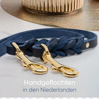 Produktbild von FREUDENTIER Hundeleine aus handgeflochtenem Leder AlsterTwist Kollektion Royal Blue 2m - 2 m
