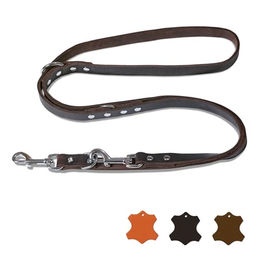 FREUDENTIER Hundeleine aus Leder Alsterufer Kollektion Braun 2m - 2 m – Bild 1 von 6