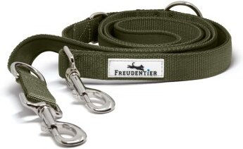 Freudentier Hundeleine aus Nylon olivgrün wasserabweisend 2 m – Bild 1 von 6