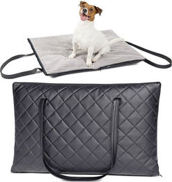 Freudentier Hundematte Outdoor aus gestepptem Kunstleder Schwarz – Bild 1 von 5