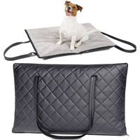 Produktbild von Freudentier Hundematte Outdoor aus gestepptem Kunstleder Schwarz