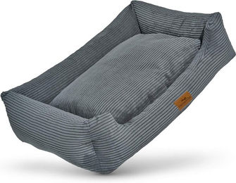 Freudentier Orthopädisches Hundebett aus Cord Grau M mit herausnehmbarem Liegekissen – Bild 1 von 7