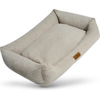 Produktbild von Freudentier Orthopädisches Hundebett aus Cord in Beige Größe L für Senioren mit Gelenksupport