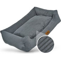 Produktbild von Freudentier Orthopädisches Hundebett aus Cord in Grau XXL mit Oekotex Zertifizierung