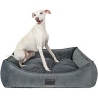 Produktbild von Freudentier Orthopädisches Hundebett mit Cord-Velour Wendekissen Anthrazit XXL