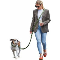Produktbild von Freudentier UrbanFlow Umhängeleine für Hunde aus Nylon in Grün, 3m wasserabweisend