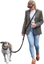 Freudentier UrbanFlow Umhängeleine für Hunde aus Nylon, wasserabweisend, Schwarz, 3m – Bild 1 von 7