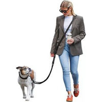 Produktbild von Freudentier UrbanFlow Umhängeleine für Hunde aus Nylon, wasserabweisend, Schwarz, 3m