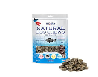 Produktbild von Frigera Dorsch Häppchen 250g Hundesnacks aus Kabeljau glutenfrei und getreidefrei mit Monoprotein - 250 g