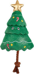 Fringe Studio FIR REAL Fun Ahead Weihnachtsbaum Plüsch-Hundespielzeug mit Seil bunt – Bild 1 von 3