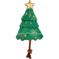 Produktbild von Fringe Studio FIR REAL Fun Ahead Weihnachtsbaum Plüsch-Hundespielzeug mit Seil bunt