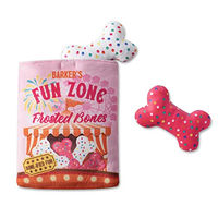 Produktbild von Fringe Studio Hundespielzeug Spaßzone Knochen buntes Quietschspielzeug aus Papier klein
