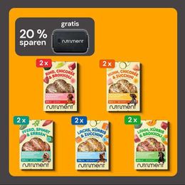 FrischeBARF Probierpaket Frischemenü Mix mit Rind, Huhn, Pferd, Lamm und Lachs für Hunde 400g – Bild 1 von 1