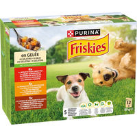 Produktbild von Friskies Katzenfutter Adult Stückchen in Gelee mit Rind, Huhn und Lamm 12 x 85 g