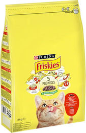 Friskies Trockenfutter für ausgewachsene Katzen mit Rind und Huhn 1,5 kg Beutel ohne Farb- und Aromastoffe sowie Konservierungsstoffe - 1,5 kg – Bild 1 von 9