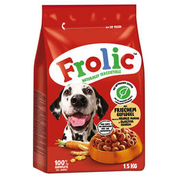 Frolic Complete Hundefutter Trockenfutter Geflügel für Adult ohne Zucker und Farbstoffe 1,5 kg Beutel - 1,5 kg – Bild 1 von 5