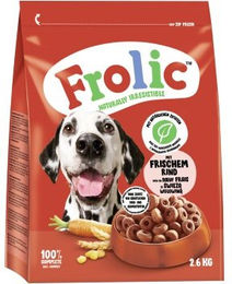 Produktbild von Frolic Hundefutter Rind 3x2,6 kg Beutel ohne Farb- und Aromastoffe und ohne Zucker