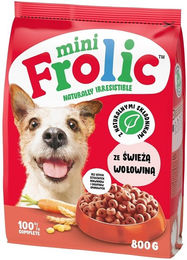 Produktbild von Frolic Mini Halbfeuchtes Hundefutter mit Rind für kleine Rassen 800 g ohne Zucker und Farbstoffe - 0,8 kg