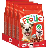 Produktbild von Frolic Mini Trockenfutter für kleine Hunde mit Rind Adult 4x1,5kg ohne Farbstoffe und künstliche Aromen
