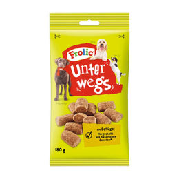 Frolic Unterwegs Belohnungssnack für Hunde mit Geflügel und Rind ohne Farb- und Aromastoffe 180 g - 180 g – Bild 1 von 2