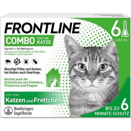 Frontline Combo Kombischutz gegen Zecken, Flöhe und Haarlinge für Katzen 6 Stück – Bild 1 von 1