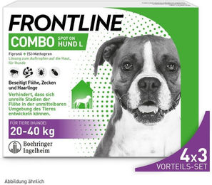 Frontline Combo Spot-On gegen Flöhe und Zecken für Hunde großer Rassen 20-40kg – Bild 1 von 2