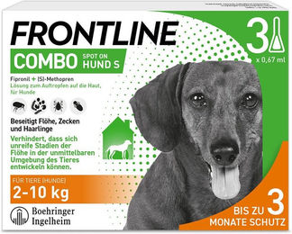 Frontline Combo Spot-on gegen Flöhe und Zecken für Hunde kleiner Rassen 2-10kg – Bild 1 von 2