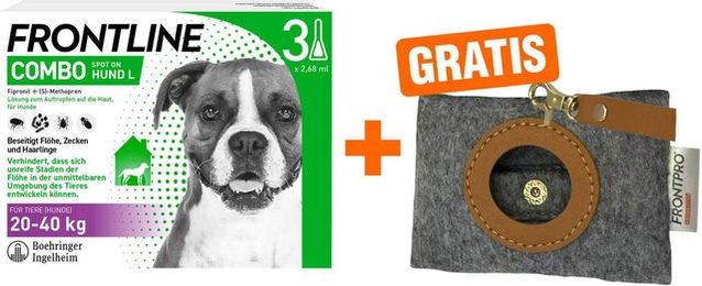 Frontline Combo Spot on Hund 20-40 kg 3 Pipetten inklusive Hundekotbeutelspender – Bild 1 von 1