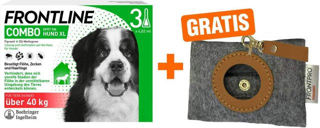 Frontline Combo Spot on Hund XL 40-60 kg 3 Pipetten inklusive Hundekotbeutelspender – Bild 1 von 1