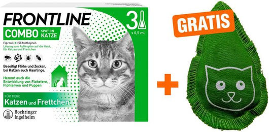 Frontline Combo Spot on Katzenmittel 3 Pipetten inklusive Baldriankissen – Bild 1 von 1