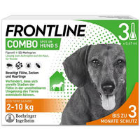 Produktbild von Frontline Combo Spot-on Lösung gegen Zecken und Flöhe für Hunde 5-10 kg 3 Stück