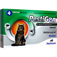Produktbild von Frontline Pestigon Spot-On für Katzen gegen Flöhe und Zecken 4 x 0,5 ml