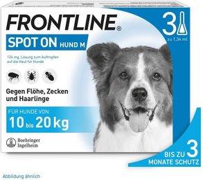 Frontline Spot On Floh- und Zeckenschutz für Hunde 10-20 kg 3 Pipetten – Bild 1 von 1