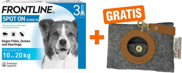 Frontline Spot On Floh- und Zeckenschutz für Hunde 10-20 kg 3 Pipetten inklusive Hundekotbeutelspender – Bild 1 von 1