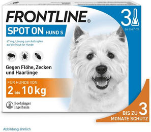Frontline Spot On Floh- und Zeckenschutz für Hunde 2-10 kg 3 Pipetten – Bild 1 von 1