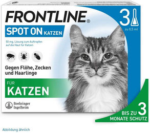 Frontline Spot on Floh- und Zeckenschutz für Katzen 3 Pipetten – Bild 1 von 1