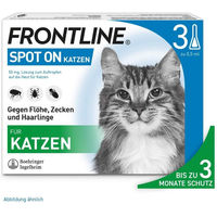 Produktbild von Frontline Spot on Floh- und Zeckenschutz für Katzen 3 Pipetten