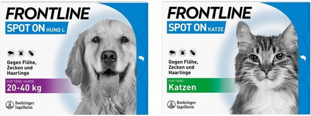 Produktbild von Frontline Spot On Floh- und Zeckenschutz für Hunde großer Rassen und Katzen Vorteils-Set