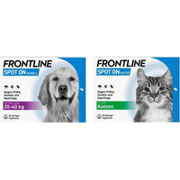 Produktbild von Frontline Spot On Floh- und Zeckenschutz für Hunde großer Rassen und Katzen Vorteils-Set