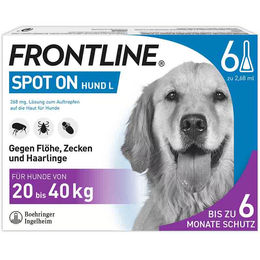 Frontline Spot-On für Hunde L (20-40 kg) gegen Zecken, Flöhe und Haarlinge 6er Packung – Bild 1 von 1